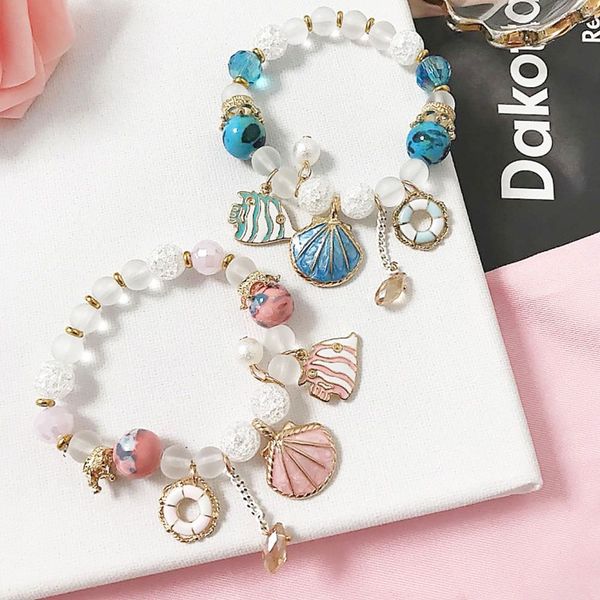 2019 new fashion korean sweet sea style shell crystal beaded bracelet adjustable bangle charm for gift, Black
2019 new fashion korean sweet sea style shell crystal beaded bracelet adjustable bangle charm for gift, Black