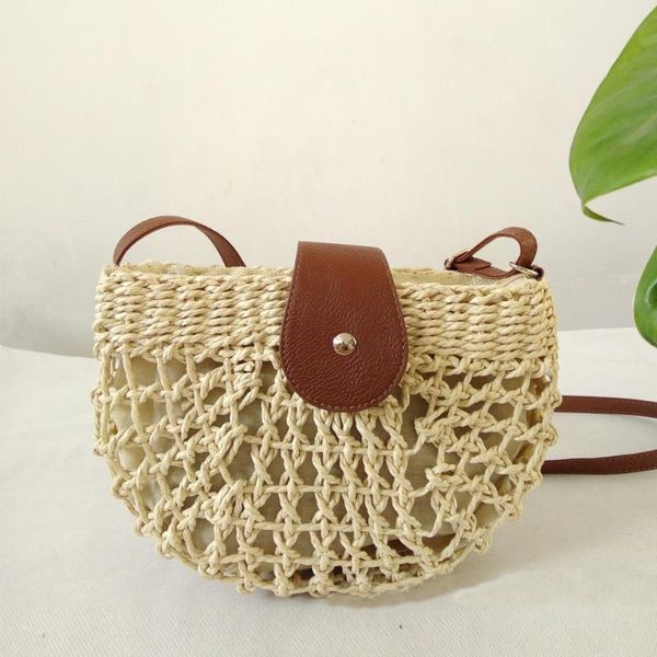 new women straw bags handmade crocheted hollow semicircular shoulder bag retro wild messenger bag bohemian vacation beach
new women straw bags handmade crocheted hollow semicircular shoulder bag retro wild messenger bag bohemian vacation beach