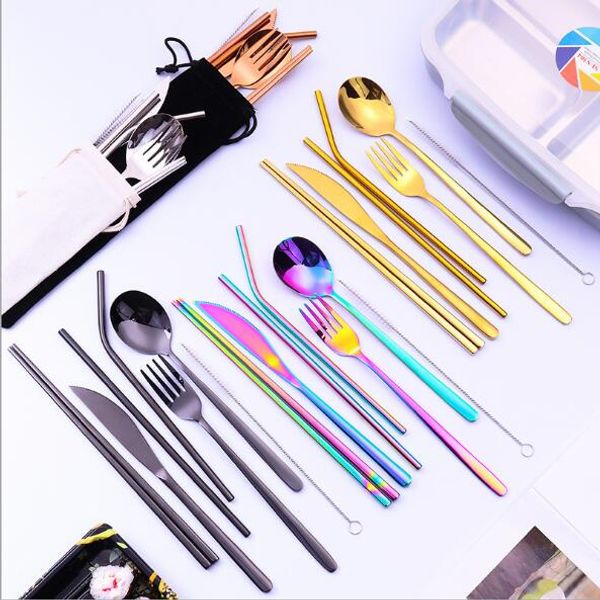 портативный набор столовых приборов 304 столовые приборы из нержавеющей стали набор палочек для еды вилка ложка соломенные наборы дорожная п
портативный набор столовых приборов 304 столовые приборы из нержавеющей стали набор палочек для еды вилка ложка соломенные наборы дорожная п