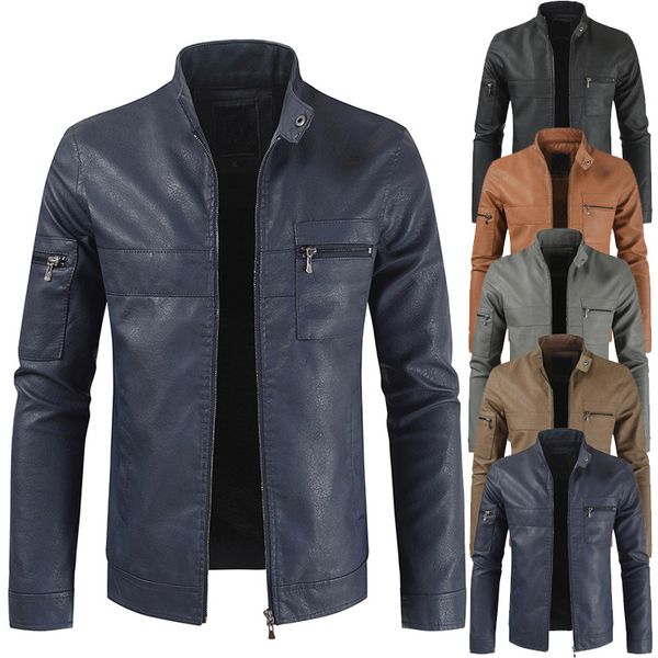 mens long sleeve jacket plus size blue pu leather jacket youth casual stand collar motorcycle leather faux fur coat boys, Black
mens long sleeve jacket plus size blue pu leather jacket youth casual stand collar motorcycle leather faux fur coat boys, Black