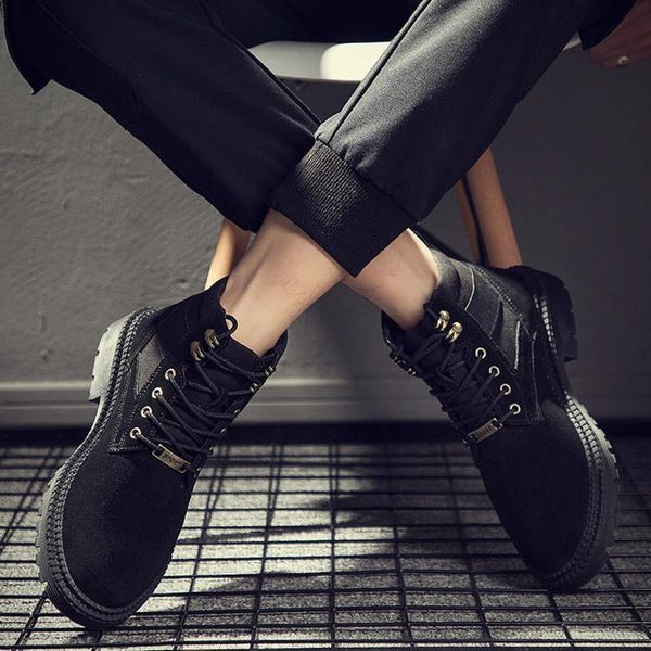 2019 new british wind ankle boots autumn winter men's boots scrub retro outdoor working snow men shoes, Black
2019 new british wind ankle boots autumn winter men's boots scrub retro outdoor working snow men shoes, Black