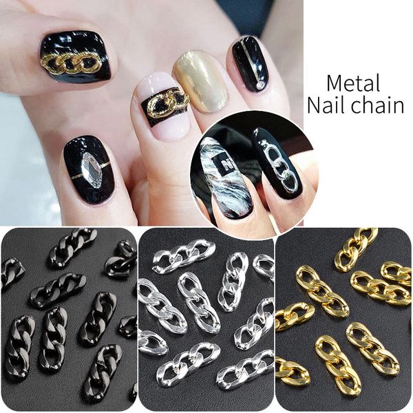 10pcs/pack fashion metal chain nail decoration gold/silver/black/rose gold punk style nails art alloy manicure tools, Silver;gold
10pcs/pack fashion metal chain nail decoration gold/silver/black/rose gold punk style nails art alloy manicure tools, Silver;gold