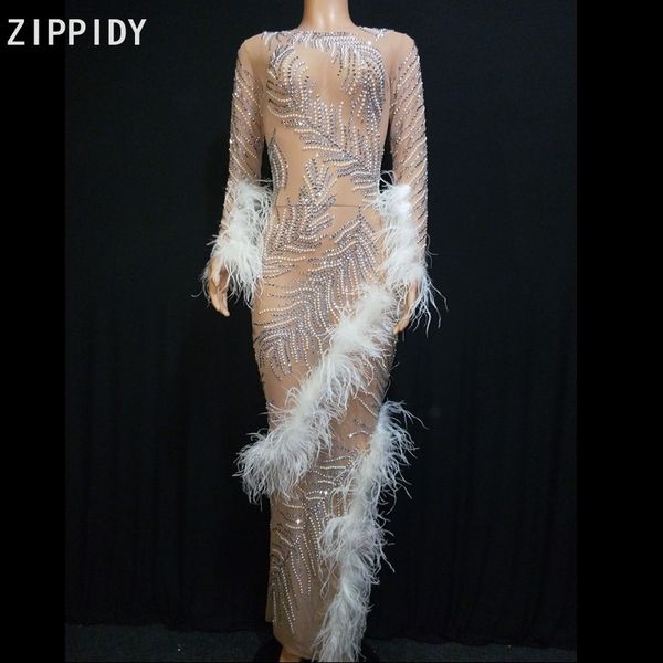 2019 rhinestones pearls mesh dress birthday celebrate dress feather see through outfit singer prom party long dresses, Black;red
2019 rhinestones pearls mesh dress birthday celebrate dress feather see through outfit singer prom party long dresses, Black;red