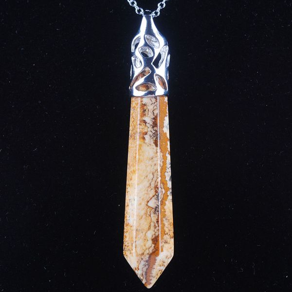 wojiaer natural picture jasper gem stone hexagonal pointed reiki chakra pendant bead 5pcs charm jewelry dn3020, Silver
wojiaer natural picture jasper gem stone hexagonal pointed reiki chakra pendant bead 5pcs charm jewelry dn3020, Silver