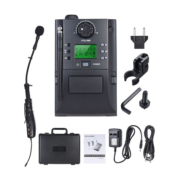 new portable uhf instrument wireless microphone system with receiver & transmitter 32 channels for sax saxophone
new portable uhf instrument wireless microphone system with receiver & transmitter 32 channels for sax saxophone