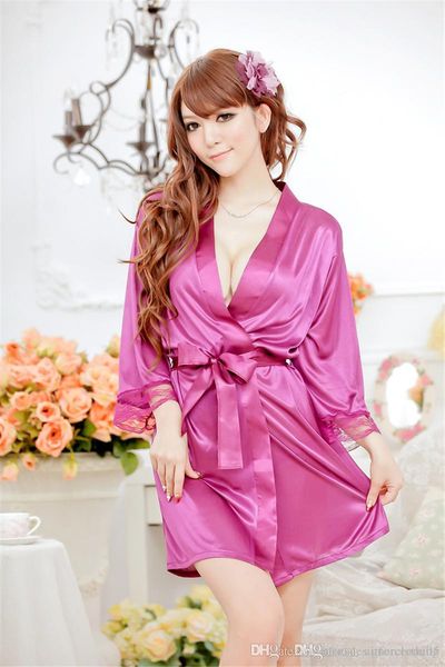 solid womens lace piping sleepwear lingerie with belt robes fashion thin ladies tempt bathrobe pijamas, Black;red
solid womens lace piping sleepwear lingerie with belt robes fashion thin ladies tempt bathrobe pijamas, Black;red