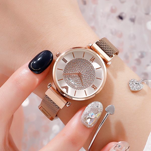 luxury women bracelets magnet watch brand rose gold quartz wristwatches ladies dress casual clock gift for wife montre femme, Slivery;brown
luxury women bracelets magnet watch brand rose gold quartz wristwatches ladies dress casual clock gift for wife montre femme, Slivery;brown