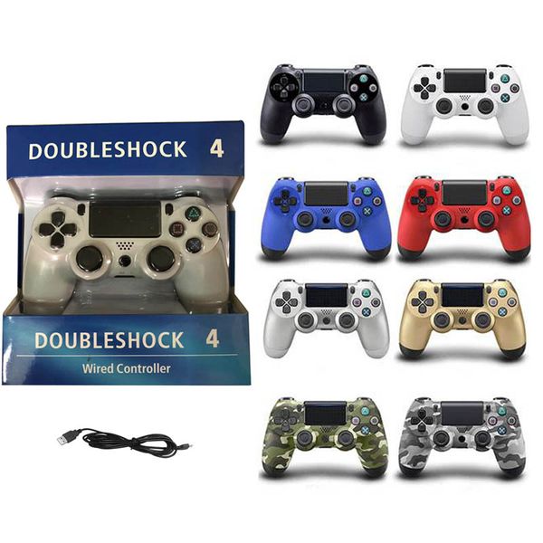 For p 4 u b wired connection game gamepad controller 8 color for ixaxi play tation 4 control game joy tick 
For p 4 u b wired connection game gamepad controller 8 color for ixaxi play tation 4 control game joy tick