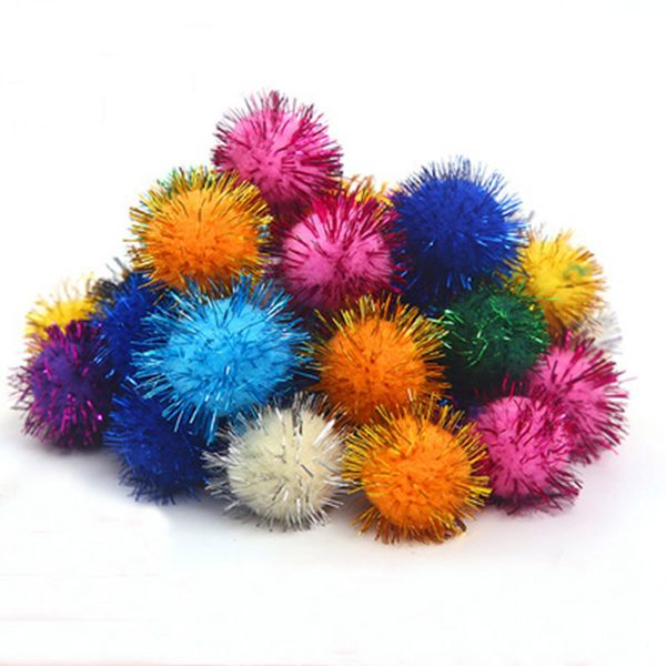 

sparkly christmas ornament balls new pompom ball for diy mixed color balls 10mm 15mm 20mm 25mm 30mm 50mm children toys ball