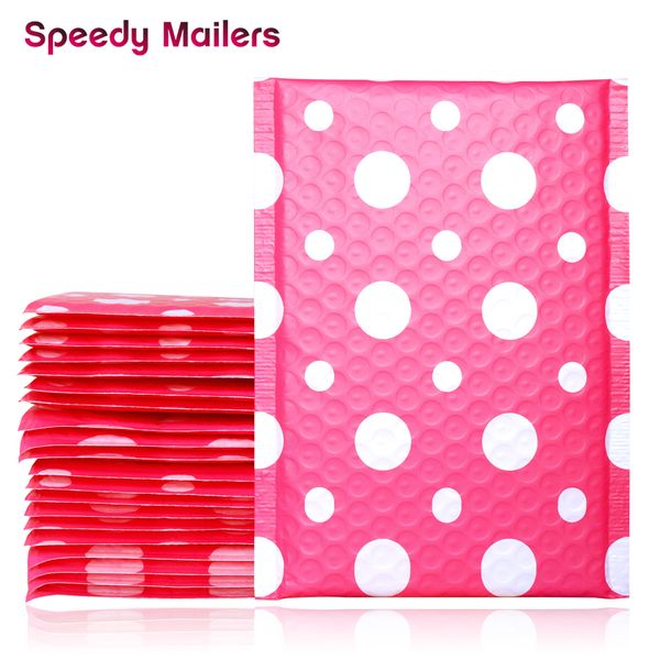 25 pcs 1 25 0x200 + 40ммы pink polka dots poly bubble mailers, самоклеющиеся проложенные почтовые конверты, польки дизайн для подарочной упа 
25 pcs 1 25 0x200 + 40ммы pink polka dots poly bubble mailers, самоклеющиеся проложенные почтовые конверты, польки дизайн для подарочной упа