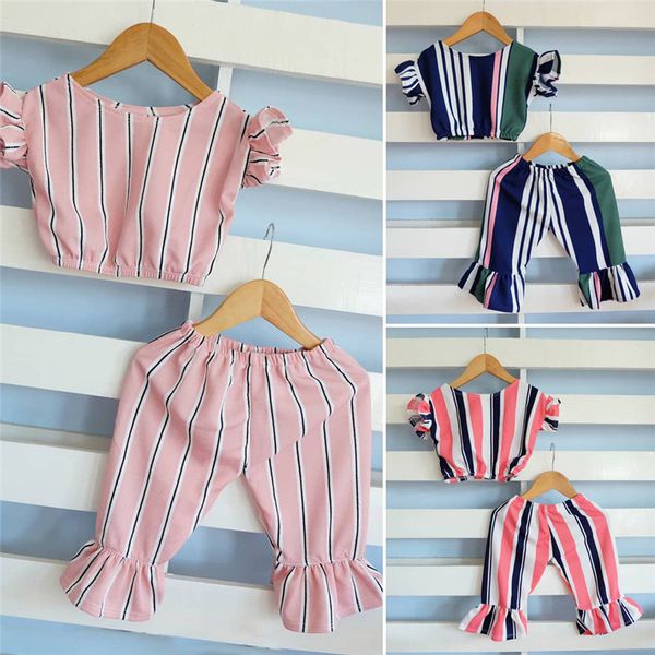 2pcs girls clothes striped toddler kids girls t-shirt+flare long pants toddler girl clothes outfits summer girlymax, White
2pcs girls clothes striped toddler kids girls t-shirt+flare long pants toddler girl clothes outfits summer girlymax, White