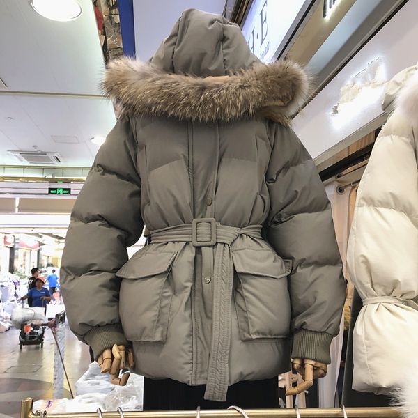 new autumn winter slim waist female wadded jacket real raccoon fur collar women down jacket long sleeve women cotton-padded coat, Black
new autumn winter slim waist female wadded jacket real raccoon fur collar women down jacket long sleeve women cotton-padded coat, Black