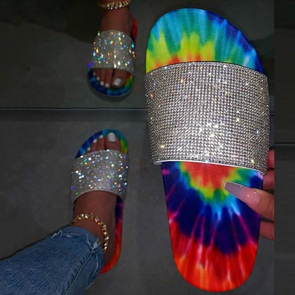 new rhinestone summer women flat slippers fashion crystal glitter bling color wild beach shoes outdoor sandals slides female, Black
new rhinestone summer women flat slippers fashion crystal glitter bling color wild beach shoes outdoor sandals slides female, Black