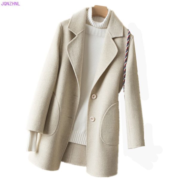 2019 new double-faced cashmere jacket and coat women short fashion spring casual overcoat high-end 100% wool woolen coat g1113, Black
2019 new double-faced cashmere jacket and coat women short fashion spring casual overcoat high-end 100% wool woolen coat g1113, Black