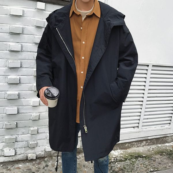 autumn new windbreaker men fashion solid color casual hooded long jacket man streetwear wild hip hop loose korean coat -5xl, Tan;black
autumn new windbreaker men fashion solid color casual hooded long jacket man streetwear wild hip hop loose korean coat -5xl, Tan;black