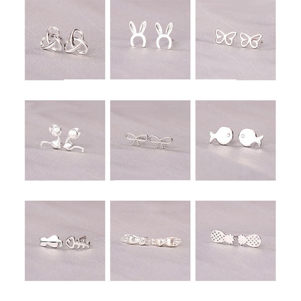 925 sterling silver splicing cute animal stud earrings for women casual style girl earings personality sterling-silver-jewelry, Golden;silver
925 sterling silver splicing cute animal stud earrings for women casual style girl earings personality sterling-silver-jewelry, Golden;silver