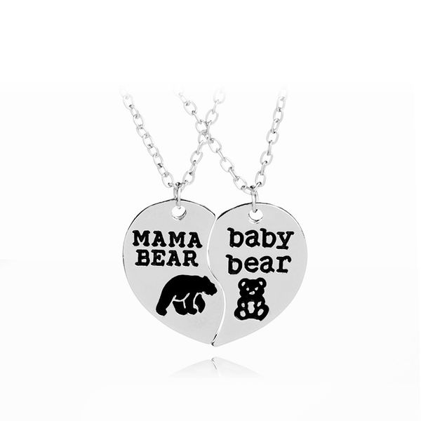 mama bear baby bear tag engraved animal pendant necklace mother kids love heart necklace fashion mom and children jewelry, Silver
mama bear baby bear tag engraved animal pendant necklace mother kids love heart necklace fashion mom and children jewelry, Silver