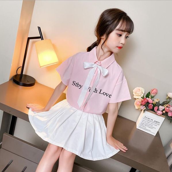 college style girls sets 2020 summer girls' lapel shirt + pleated skirt children's sets size 110-160cm good quality, White
college style girls sets 2020 summer girls' lapel shirt + pleated skirt children's sets size 110-160cm good quality, White