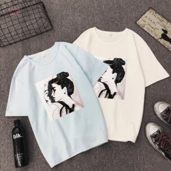 ulzzang t shirts woman spring summer girls print short sleeve o neck t shirt loose women fit soft lady tshirts, White
ulzzang t shirts woman spring summer girls print short sleeve o neck t shirt loose women fit soft lady tshirts, White