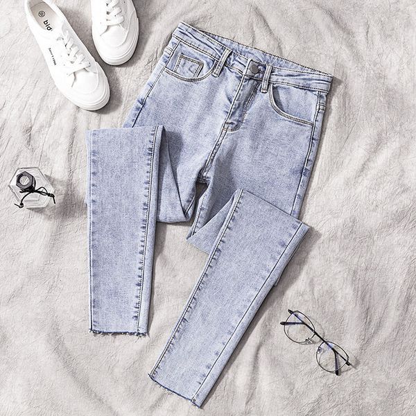 women's jeans 2021 arrival autumn winter harajuku softener washed denim pants women high waist bleached skinny pencil trousers n25, Blue
women's jeans 2021 arrival autumn winter harajuku softener washed denim pants women high waist bleached skinny pencil trousers n25, Blue