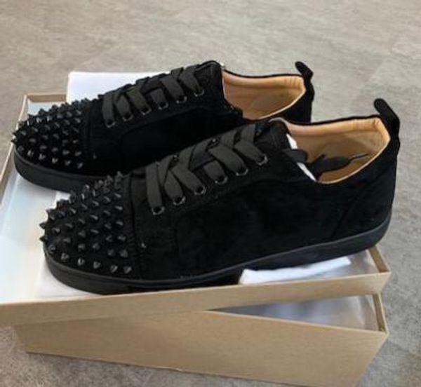 designer sneakers red bottom spikes flat velours suede sneakers iron grey men trainers 100% real leather party shoes size35-46, Black
designer sneakers red bottom spikes flat velours suede sneakers iron grey men trainers 100% real leather party shoes size35-46, Black