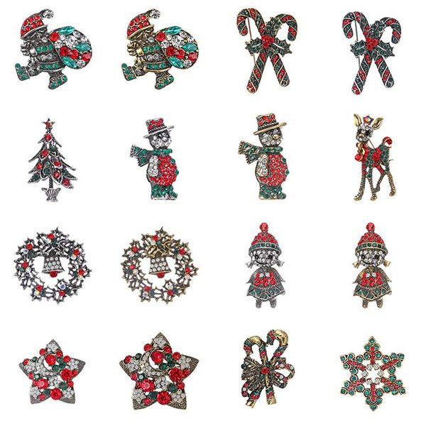 retro christmas series pin christmas tree bells penguins snowmen santa claus decorated with different colored rhinestone brooch, Gray
retro christmas series pin christmas tree bells penguins snowmen santa claus decorated with different colored rhinestone brooch, Gray