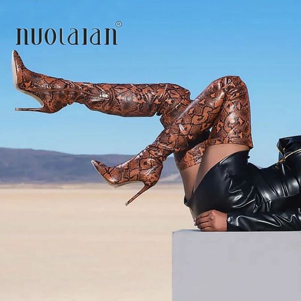 2019 brand autumn winter women boots long stretch slim thigh high boots snakeskin over the knee high heels shoes woman, Black
2019 brand autumn winter women boots long stretch slim thigh high boots snakeskin over the knee high heels shoes woman, Black