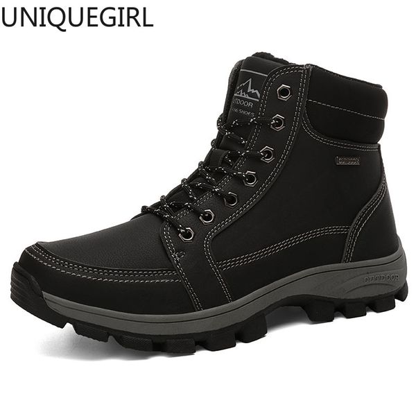 new winter men keep warm plush snow boots men casual shoes waterproof work shoes outdoor lace-up ankle boots big size 39-45, Black
new winter men keep warm plush snow boots men casual shoes waterproof work shoes outdoor lace-up ankle boots big size 39-45, Black