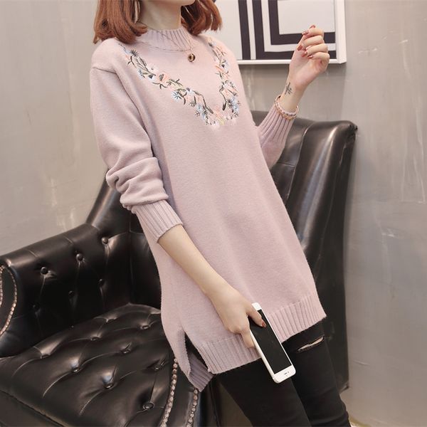 new spring round neck solid knitted women sweater mid-long style loose solid long sleeve pullovers casual autumn streetwear, White;black
new spring round neck solid knitted women sweater mid-long style loose solid long sleeve pullovers casual autumn streetwear, White;black