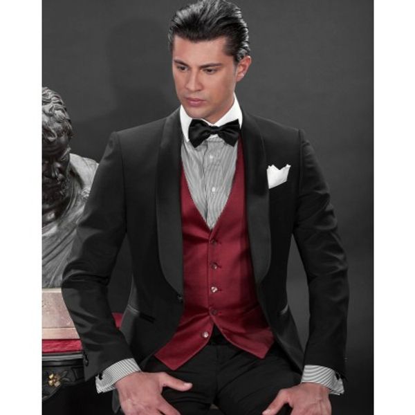 shawl lapel groomsmen one button groom tuxedos men suits wedding/prom/dinner man blazer(jacket+pants+vest+tie) c01, Black;gray
shawl lapel groomsmen one button groom tuxedos men suits wedding/prom/dinner man blazer(jacket+pants+vest+tie) c01, Black;gray