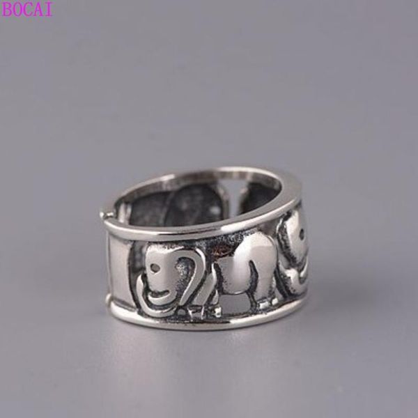 s925 sterling silver female rings retro thai silver craft women's hollowed out small elephant opening ring rings, Golden;silver
s925 sterling silver female rings retro thai silver craft women's hollowed out small elephant opening ring rings, Golden;silver