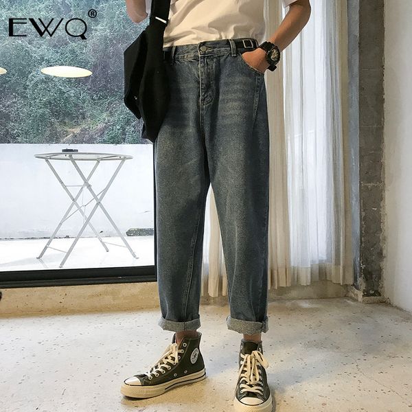 men's jeans ewq 2021 spring men casual denim pants korean styles ankle-length straight trousers fashion loose slim jean hd687, Blue
men's jeans ewq 2021 spring men casual denim pants korean styles ankle-length straight trousers fashion loose slim jean hd687, Blue