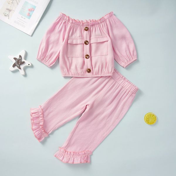 pudcoco toddler baby girl clothes solid color off shoulder button long sleeve ruffle long pants 2pcs outfits clothes autumn, White
pudcoco toddler baby girl clothes solid color off shoulder button long sleeve ruffle long pants 2pcs outfits clothes autumn, White