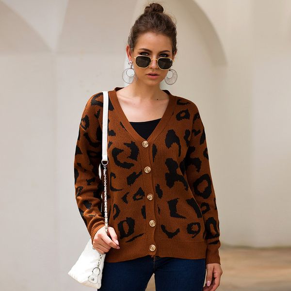 2019 new short design thin cardigan women casual leopard print sweaters women knitted outerwear winter clothes pull femme, White;black
2019 new short design thin cardigan women casual leopard print sweaters women knitted outerwear winter clothes pull femme, White;black