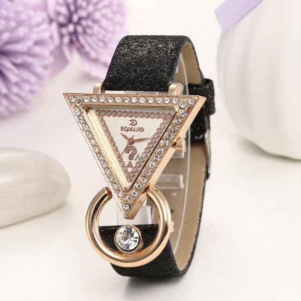 women watches luxury rhinestone leather strap fashion quartz ladies watch personality triangle dial clocks reloj 2019, Slivery;brown
women watches luxury rhinestone leather strap fashion quartz ladies watch personality triangle dial clocks reloj 2019, Slivery;brown