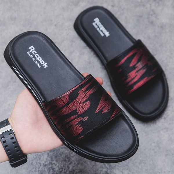 men's shoes sandals and slippers summer home slippers printing gradient tide brand ins word drag non-slip personality outdoor beach sho, Black
men's shoes sandals and slippers summer home slippers printing gradient tide brand ins word drag non-slip personality outdoor beach sho, Black