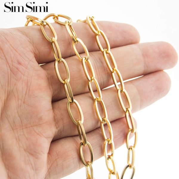 gold /silver 100% stainless steel oval men's chain necklace sell by meter no clasp 6mm width square line for jewelry making
gold /silver 100% stainless steel oval men's chain necklace sell by meter no clasp 6mm width square line for jewelry making