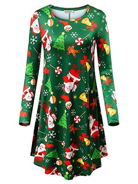 guberry womens christmas dress long sleeve xmas santa claus swing midi dress, Black;gray
guberry womens christmas dress long sleeve xmas santa claus swing midi dress, Black;gray