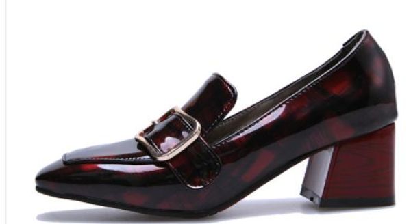 2019 women's shoes in spring and autumn with new style high heel coarse heel square head #185, Black
2019 women's shoes in spring and autumn with new style high heel coarse heel square head #185, Black