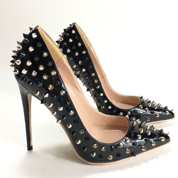 2019ss fashion women lady multi spikes black patent leather poined toes high heeled heels shoes stiletto shoes pump 12cm 10cm
2019ss fashion women lady multi spikes black patent leather poined toes high heeled heels shoes stiletto shoes pump 12cm 10cm