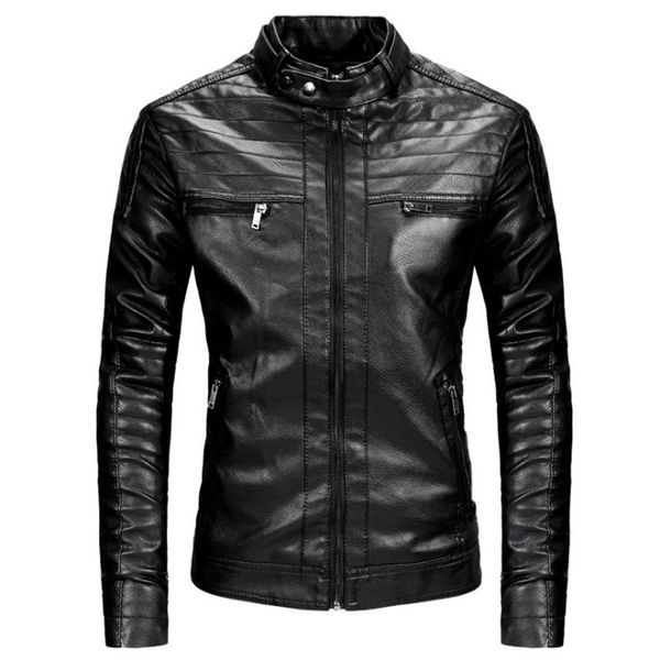 new men's leather jacket fashion black motorcycle leather jacket men slim fit faux coat zipper punk male
new men's leather jacket fashion black motorcycle leather jacket men slim fit faux coat zipper punk male