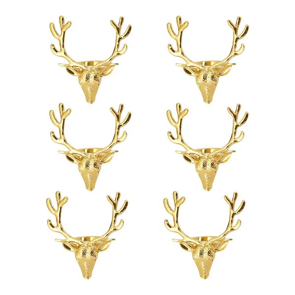 6pcs napkin rings reindeer head napkin buckle holder decor for party gold
6pcs napkin rings reindeer head napkin buckle holder decor for party gold