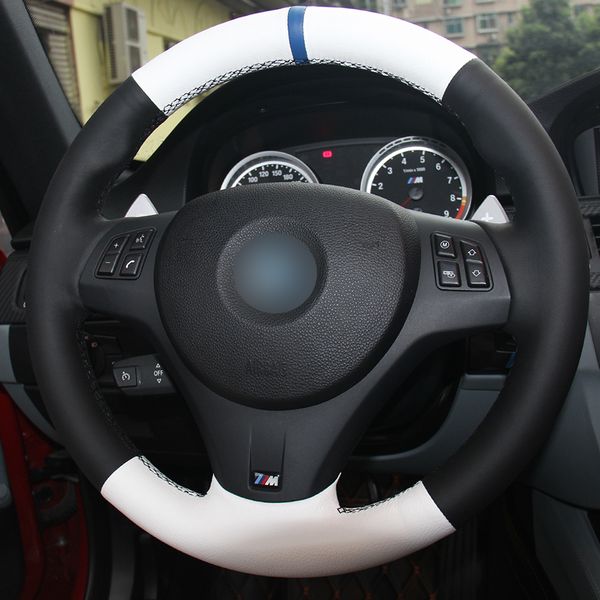 black white genuine leather diy hand sewing steering wheel cover for bmw m3 2009-2013
black white genuine leather diy hand sewing steering wheel cover for bmw m3 2009-2013