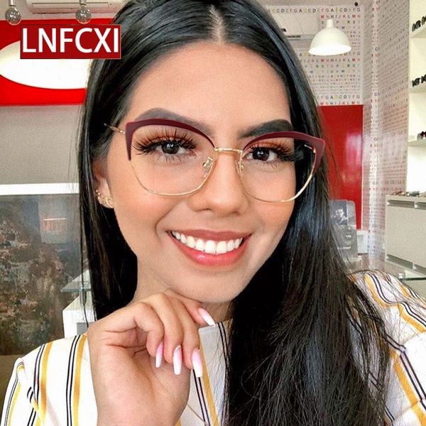 lnfcxi cat eye metal flat mirror women optical clear lens unique legs retro glasses frame myopia oculos, Black
lnfcxi cat eye metal flat mirror women optical clear lens unique legs retro glasses frame myopia oculos, Black