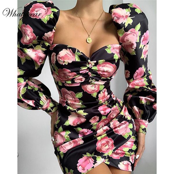 whatiwear 2019 summer mini dress print flower party dress streetwear women button puff sleeve vestidos de festa, Black;gray
whatiwear 2019 summer mini dress print flower party dress streetwear women button puff sleeve vestidos de festa, Black;gray