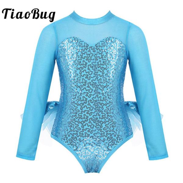 stage wear tiaobug kids girls tulle long sleeves cutout back sparkly sequins tutu ballet dress gymnastics leotard performance dance, Black;red
stage wear tiaobug kids girls tulle long sleeves cutout back sparkly sequins tutu ballet dress gymnastics leotard performance dance, Black;red