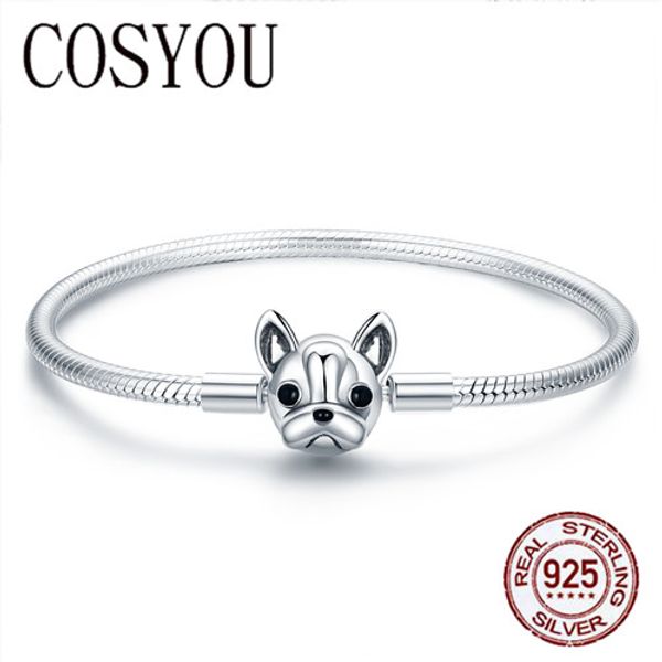cosyou 100% genuine 925 sterling silver french bulldog doggy snake chain women bracelet & bangles silver jewelry 17-19cm scb075, Golden;silver
cosyou 100% genuine 925 sterling silver french bulldog doggy snake chain women bracelet & bangles silver jewelry 17-19cm scb075, Golden;silver