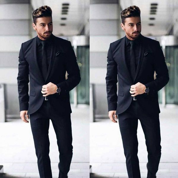 customize men black suits for wedding groom tuxedo costume homme man outfits 2piece slim fit trajes de hombre casual groomsmen attires, Black;gray
customize men black suits for wedding groom tuxedo costume homme man outfits 2piece slim fit trajes de hombre casual groomsmen attires, Black;gray
