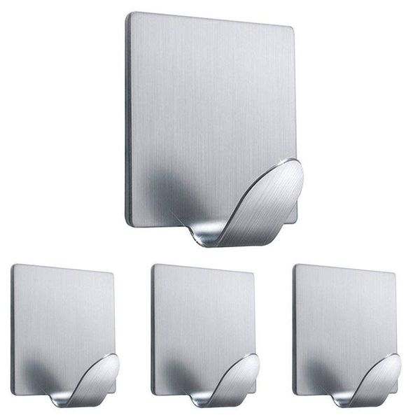 self adhesive hooks heavy duty wall hooks stainless steel wall hanger for kitchen bathroom office closet - waterproof, no drill
self adhesive hooks heavy duty wall hooks stainless steel wall hanger for kitchen bathroom office closet - waterproof, no drill