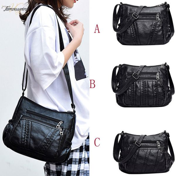 fashion women cross bag black soft washed leather shoulder bag patchwork messenger bag small flap for girls 7.345
fashion women cross bag black soft washed leather shoulder bag patchwork messenger bag small flap for girls 7.345